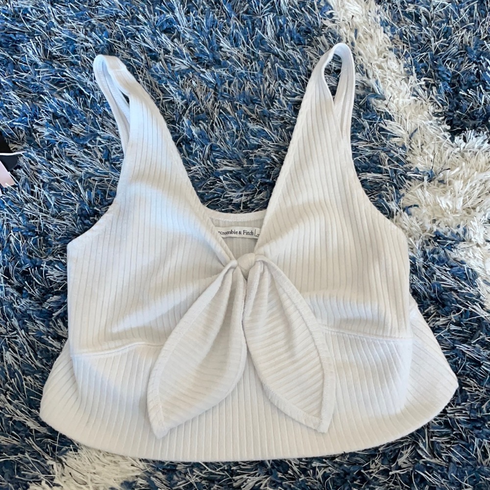 White abercrombie crop top